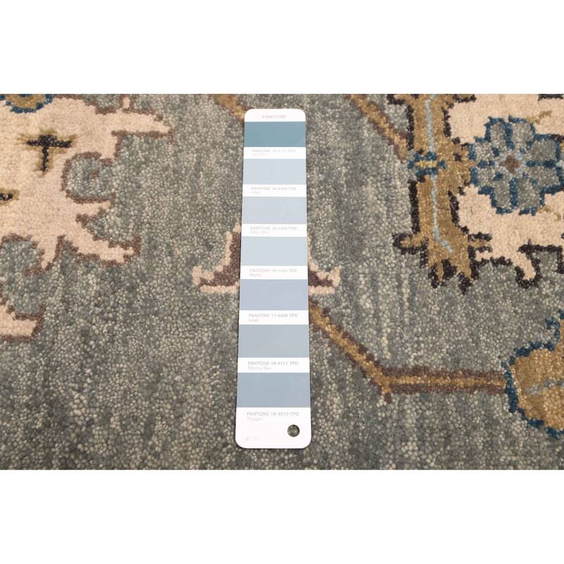 ECARPETGALLERY Hand-knotted Finest Agra Jaipur Teal Wool Rug - 9'5 x 13'2