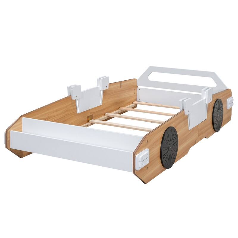 Wood Racing Car Bed with Door Design and Storage Bed Bath & Beyond 39388055