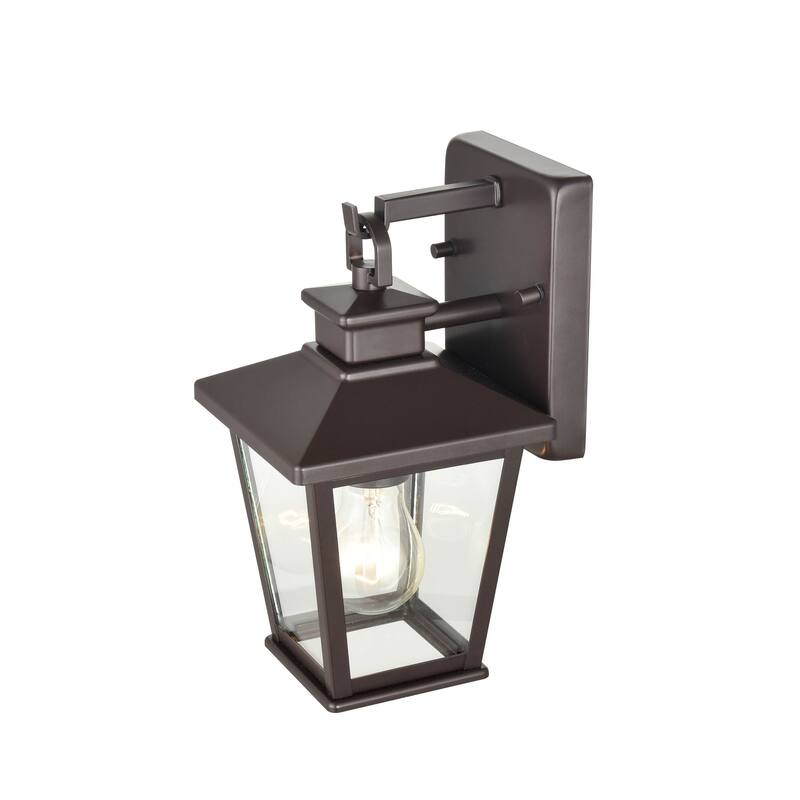 Millennium Lighting Bellmon 1 Light Outdoor Wall Sconce in Powder Coat Bronze with Clear Glass Shade