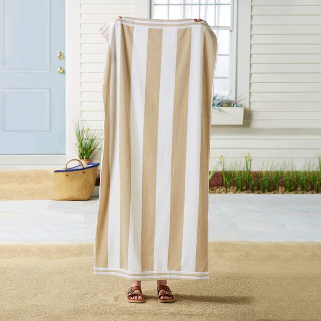 Luxurious Cotton Cabana Stripe Beach Towel