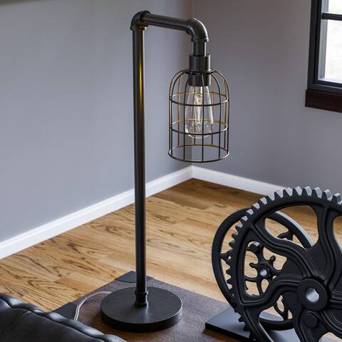 Rafi Bronzed Graphite Table Lamp