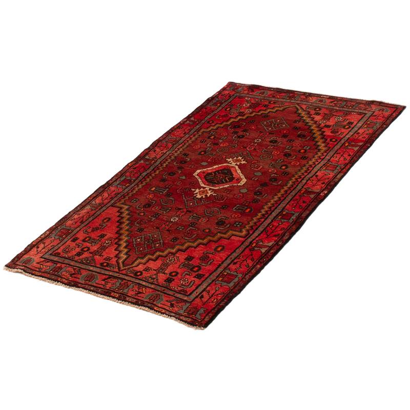 ECARPETGALLERY Hand-knotted Andelz Dark Red Wool Rug - 3'6 x 6'1