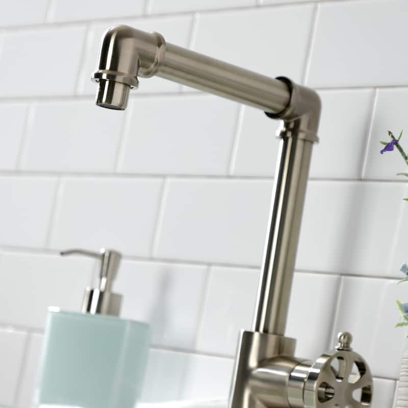 Kingston Brass Belknap Single-Handle 1-Hole Deck Mount Bathroom Faucet with Push Pop-Up