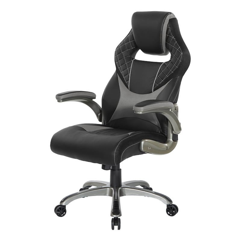 Oversite Gaming Chair in Faux Leather with Color Accents