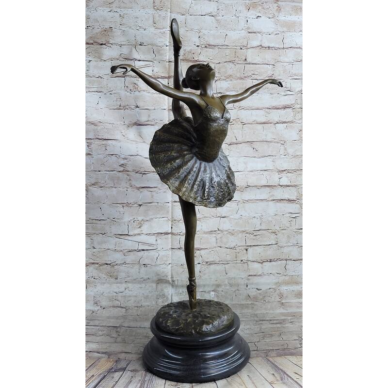 Extra Large Signed Original Clic Artwork Ballerina Bronze Sculpture Statue