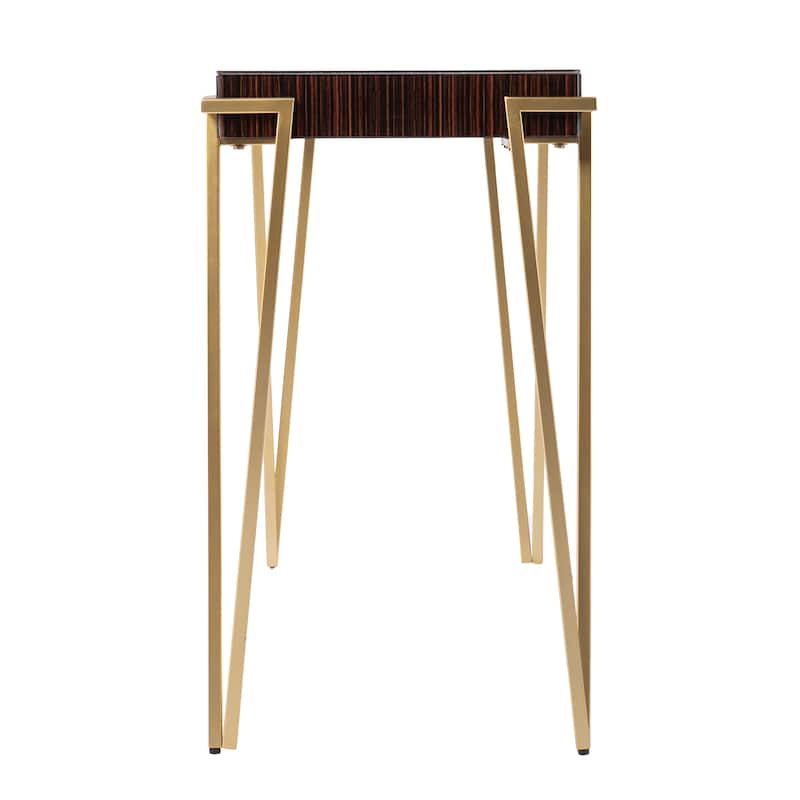 SEI Furniture Berclair Contemporary Brown Glass Console Table