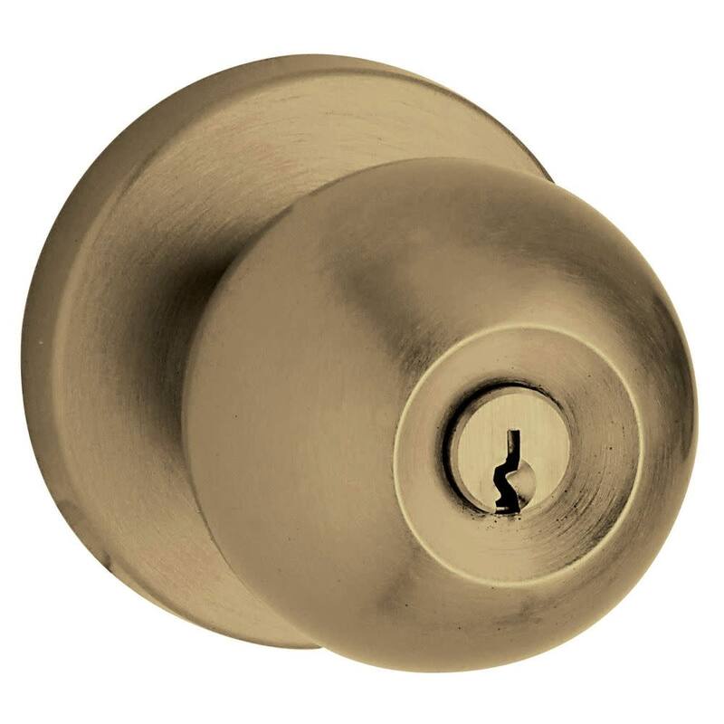 Baldwin Modern Style Keyed Entry Door Knob Set with Modern Rosette and
