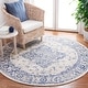 preview thumbnail 6 of 27, SAFAVIEH Handmade Metro Fini Oriental Wool Rug 4' Round - Blue/Ivory - Round