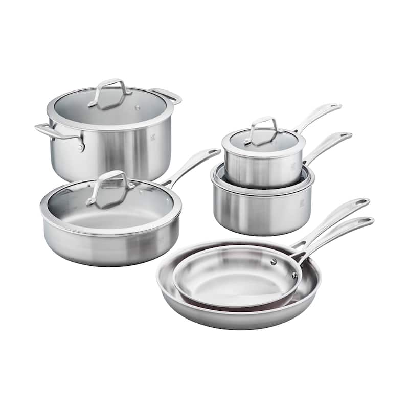 ZWILLING Spirit 3-ply 10-pc Stainless Steel Cookware Set - Stainless Steel - 10 Piece - 10-pc