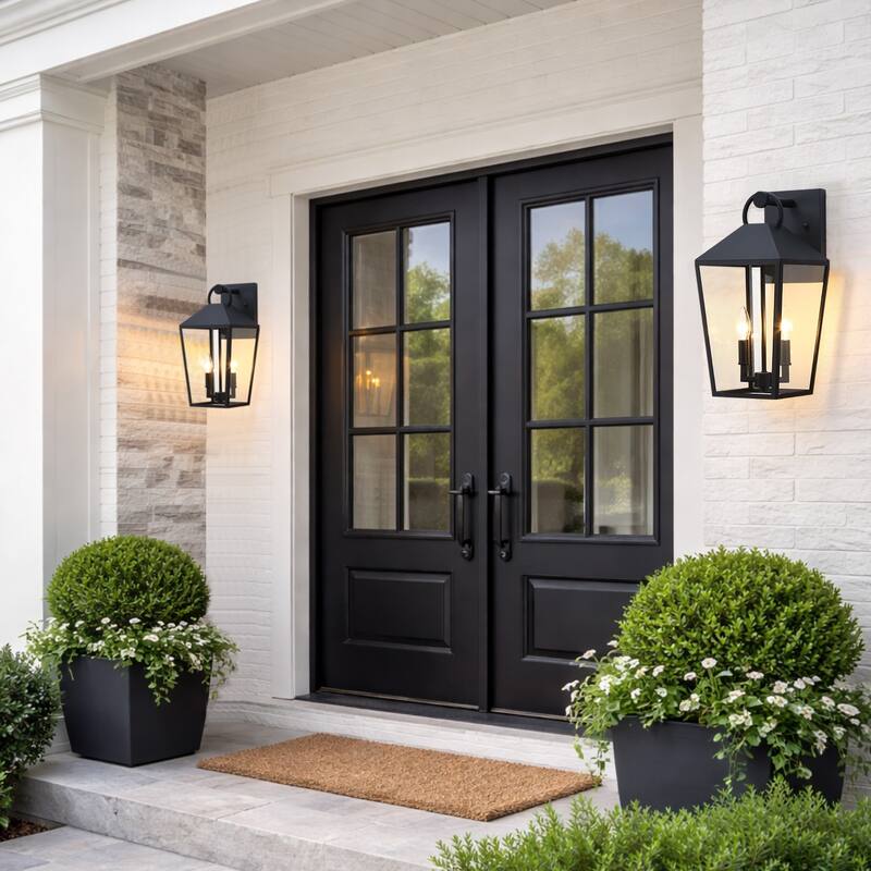 2-Light Outdoor Wall Lantern Sconce