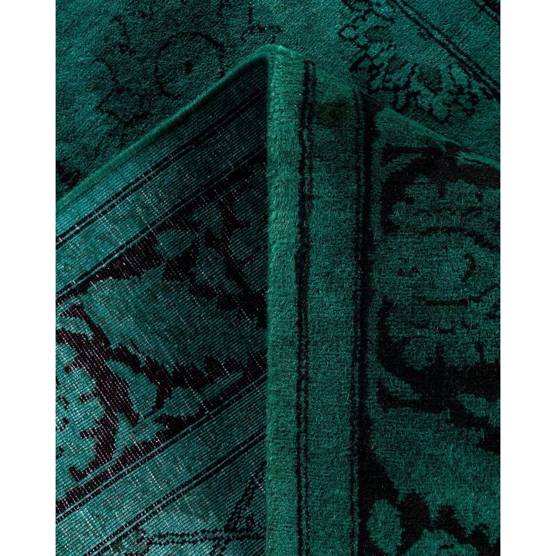 Contemporary Overdyed Wool Hand Knotted Runner - 2' 7" x 10' 4"