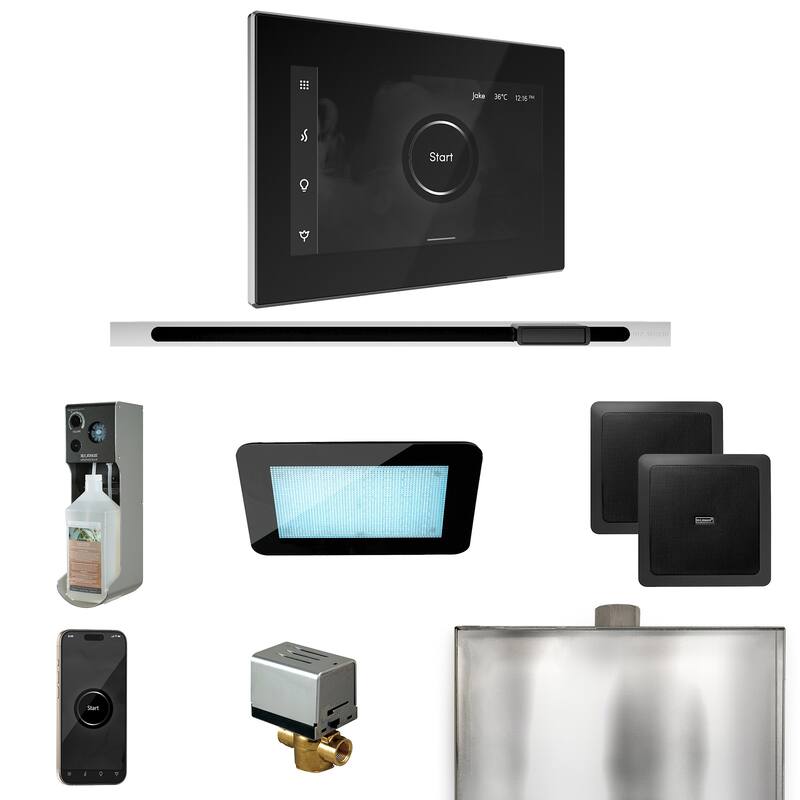 Mr Steam XDRM2L Xdream Linear Package Steam Shower Control Package - Black / Polished Chrome