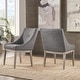 preview thumbnail 12 of 70, Voyager Button Tufted Slope Arm Linen Dining Chair (Set of 2) by iNSPIRE Q Artisan