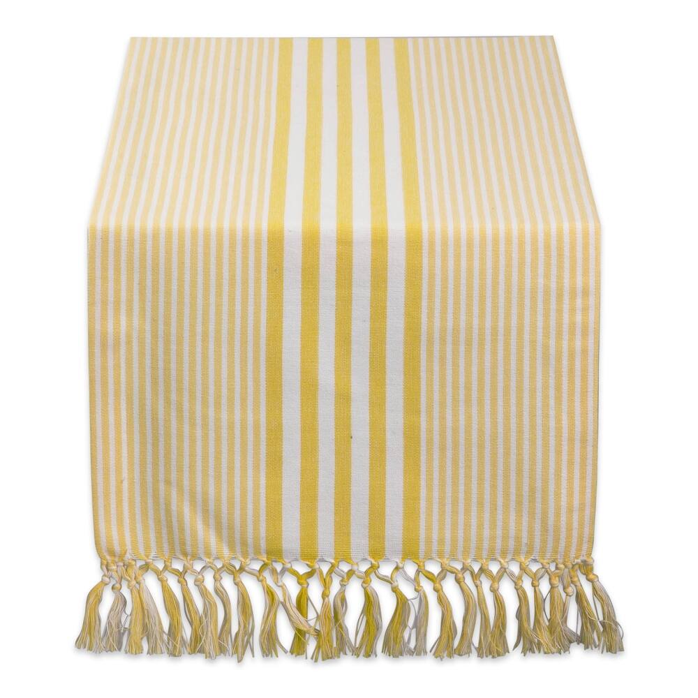 DII Grass Green Stripes Table Runner
