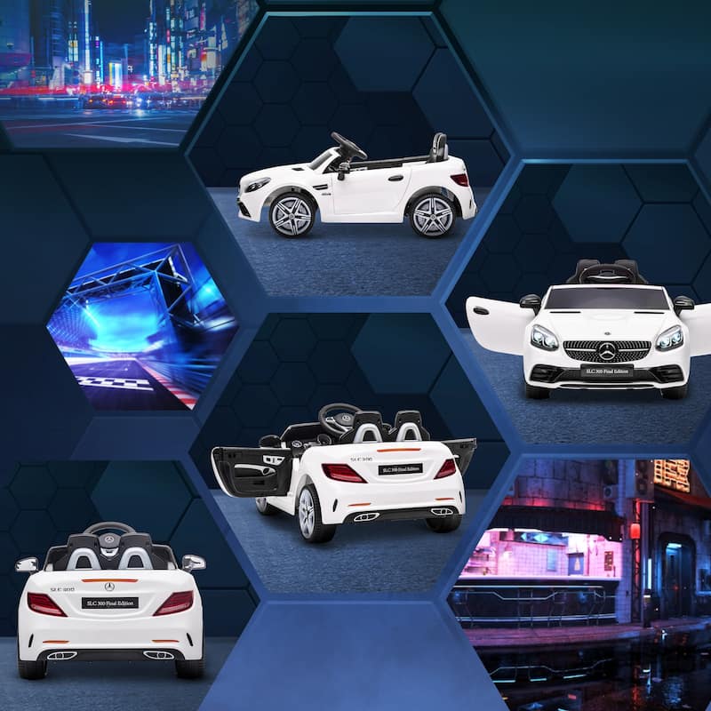Aosom Mercedes SLC 300 Licensed Kids Electric Car with Remote Control, 12V Battery Powered Kids Ride on Car