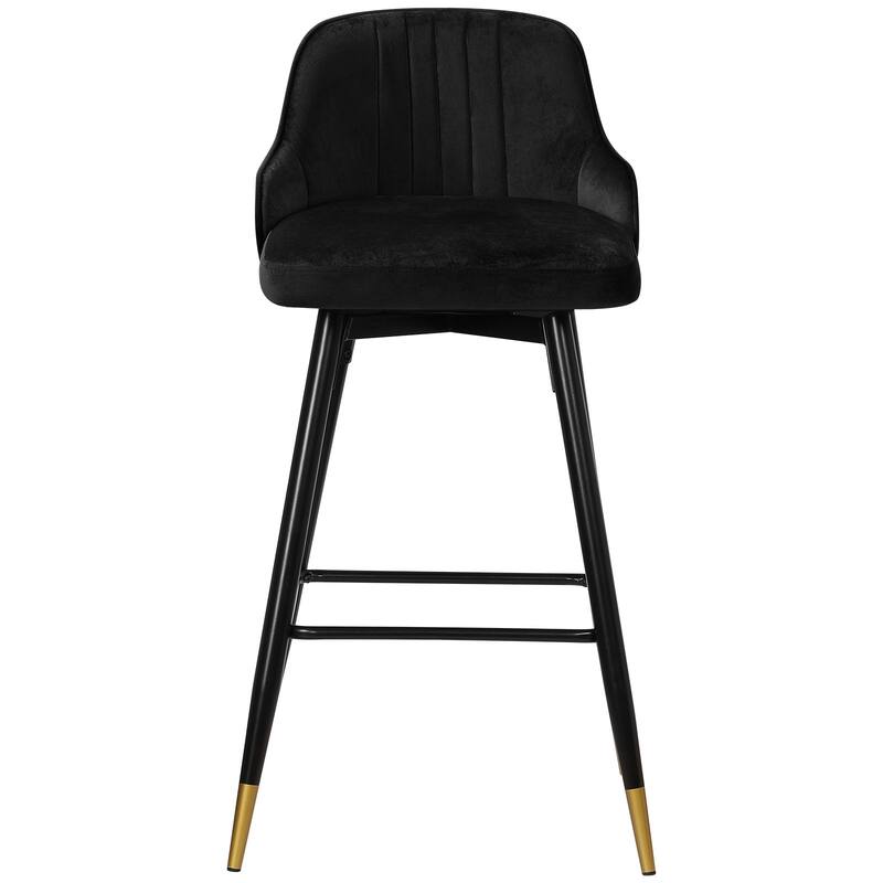 Modern Velvet Upholstered Swivel Counter/ Bar Stools Set of 2/4