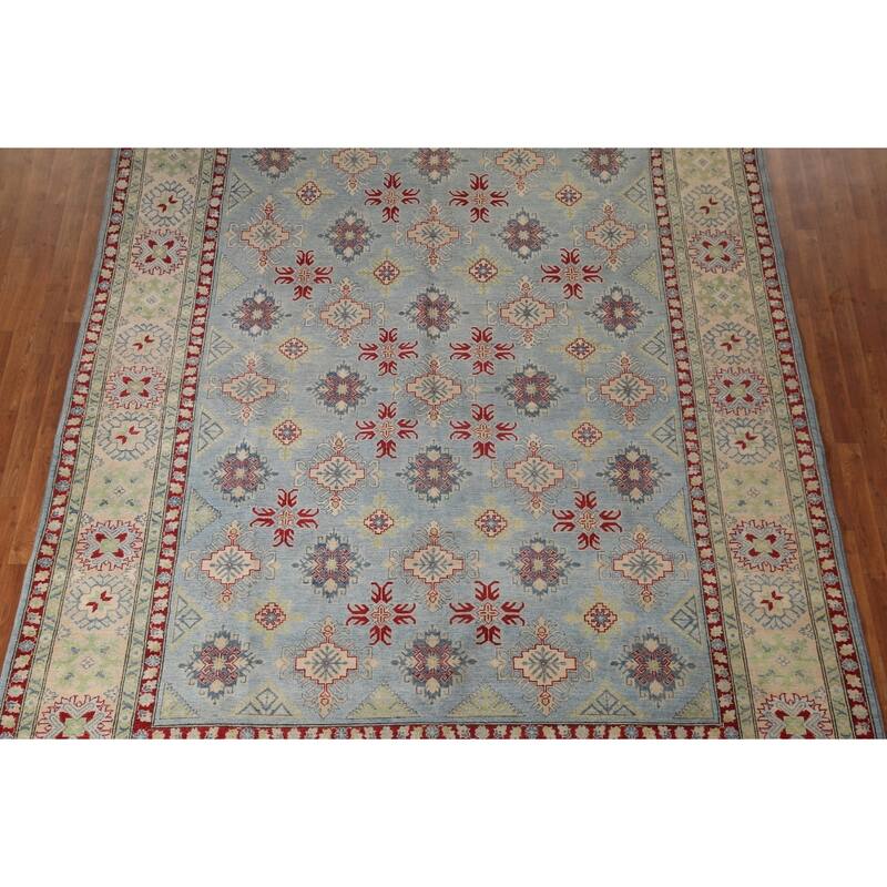 All-Over Kazak Oriental Area Rug Wool Carpet - 9'2" x 11'10"