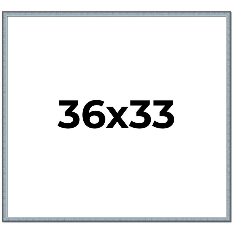 36x33 Frame Rustic Sky Blue Solid Wood Picture Frame | 0.75 Inch