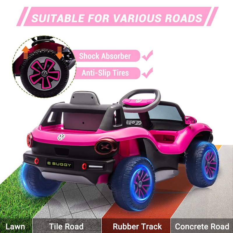 Ride On Car, Licensed Volkswagen Beetle Electric Toy Car for Kids,Toddler Electric Vehicle with Parental Remote
