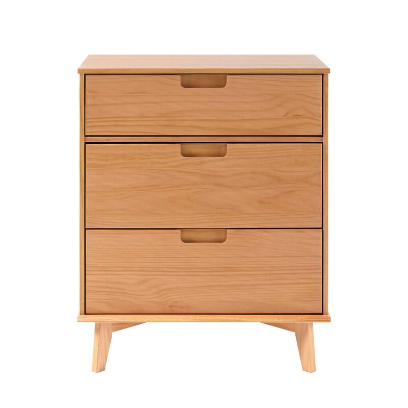 Middlebrook Mid-Century Solid Pine 3-Drawer Storage Chest