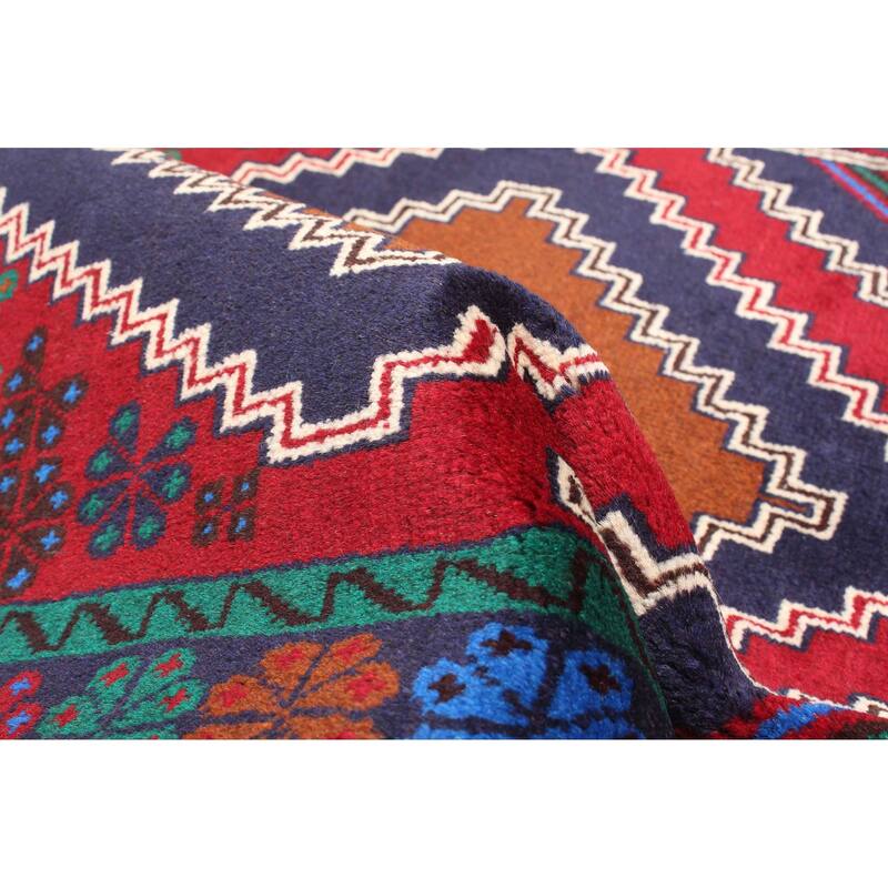 ECARPETGALLERY Hand-knotted Teimani Dark Red Wool Rug - 2'10 x 4'8