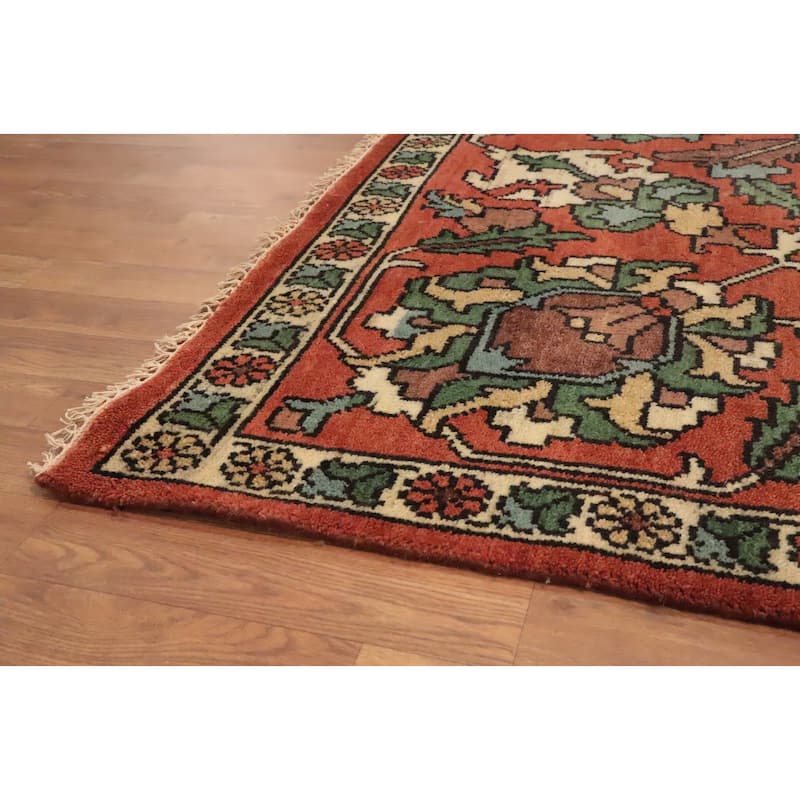 Hand Knotted Oriental 100% Wool Carpet Transitional All-Over Oranges & Rust Oushak Area Rug - 14' 10'' X 11' 9''