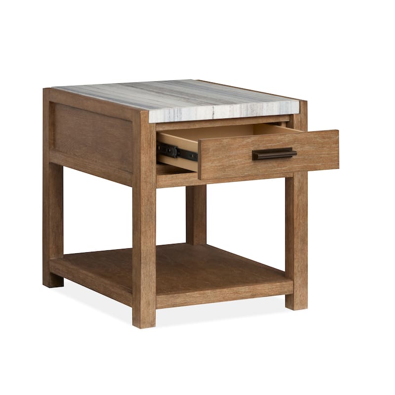 Magnussen Home Plum Creek Sierra Brown Rectangular End Table - 22''W x 26''D x 24''H