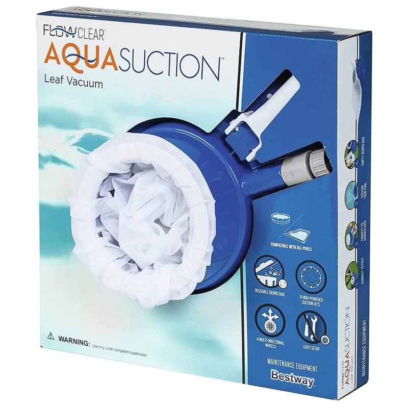 Bestway 58657E-BW Flowclear High Power AquaSuction Pool and Leaf Vacuum with Bag - 1.65