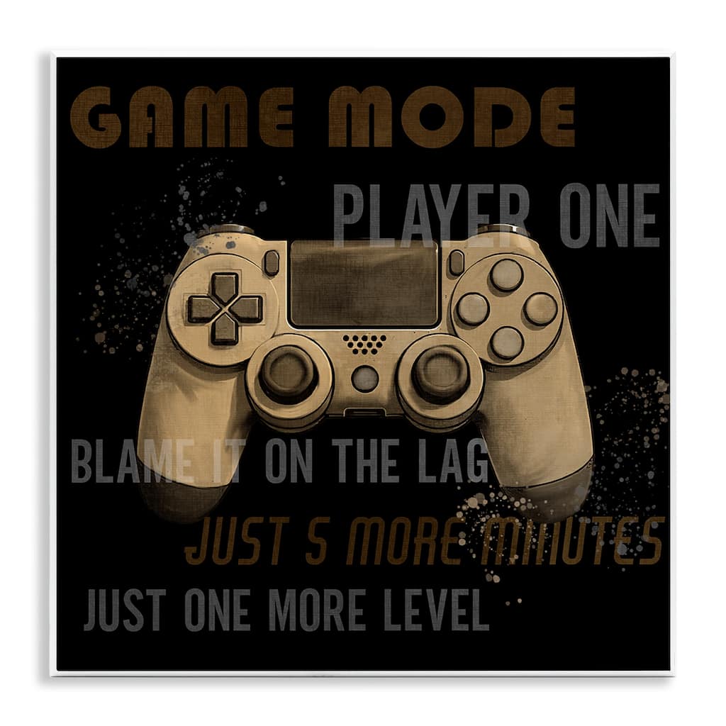 Stupell Gamer Phrases Vintage Style Wall Plaque Art Design By Kim Allen
