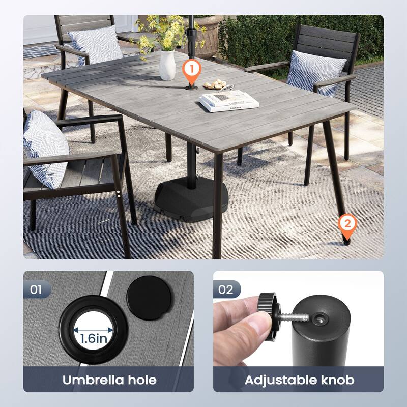 Pellebant 7 piece Outdoor Patio Dining Set