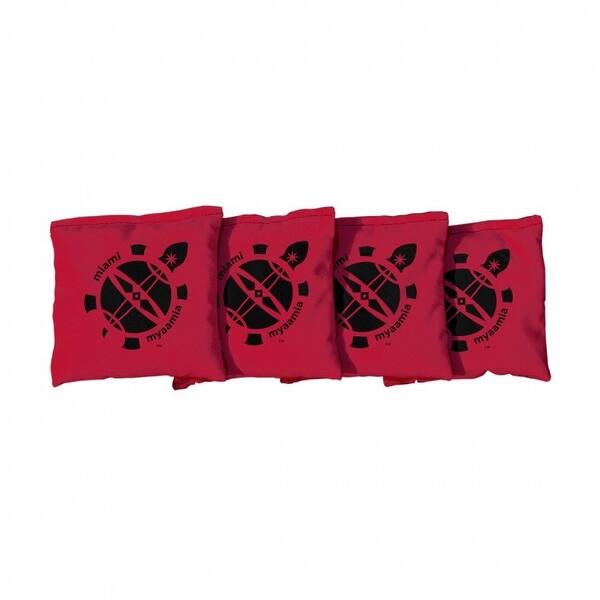 slide 2 of 3, Miami University RedHawks Heritage Red Cornhole Bags All-Weather Resin Filled