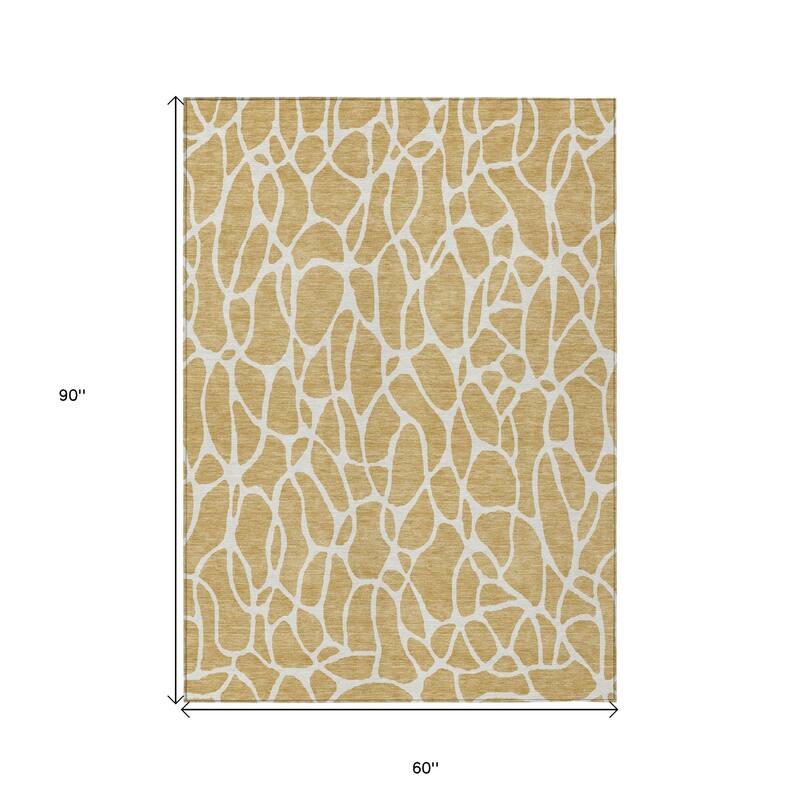 HomeRoots Geometric Transitional Rectangle Outdoor Rug