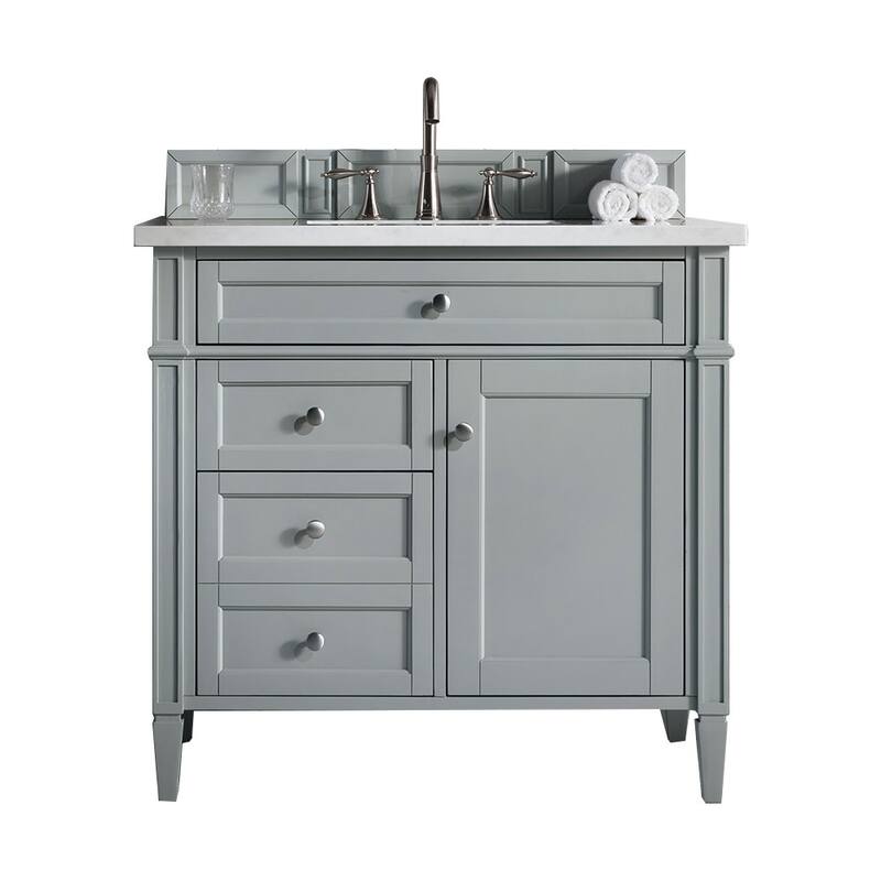 James Martin Vanities 650-V36-3WZ Brittany 36" Single Basin Poplar - Urban Gray