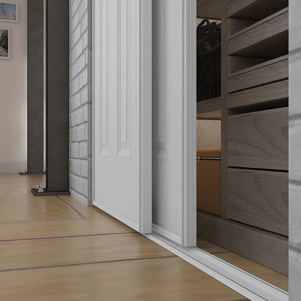 Shop Colonial Elegance Bostonian Masonite Sliding Closet Door White 48x80 5 Overstock 32126405