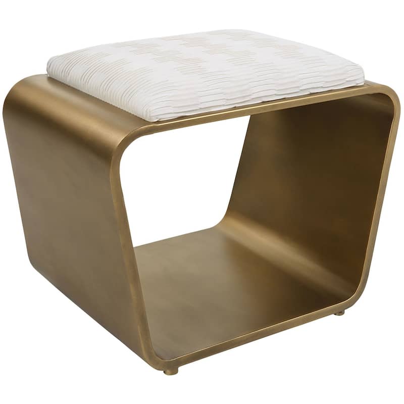 Uttermost 23673 Hoop 24"W Urban Modern Small Bench Accent Vanity Seat