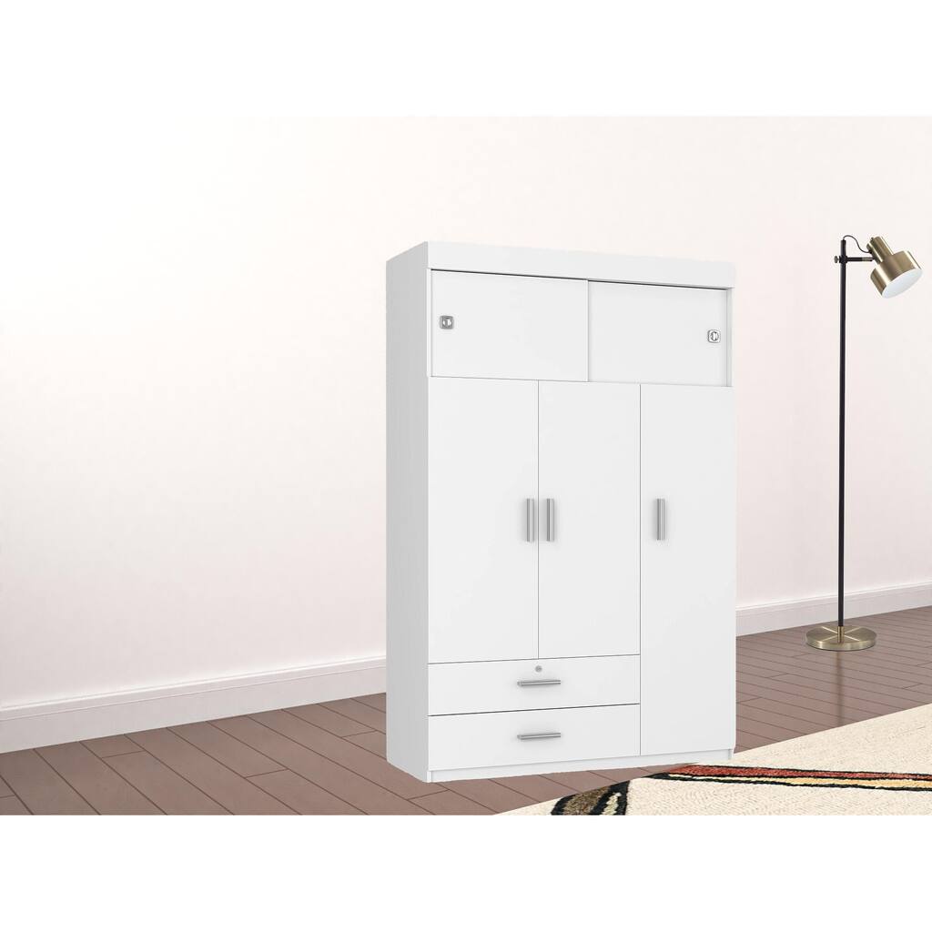 47" White Four Drawer Dresser