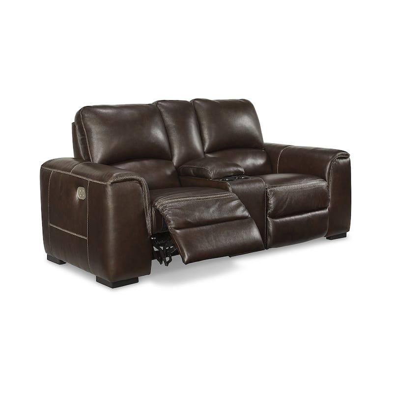Signature Design by Ashley Alessandro Power Reclining Loveseat with Console and Adjustable Headrest - 84"W x 40"D x 41"H