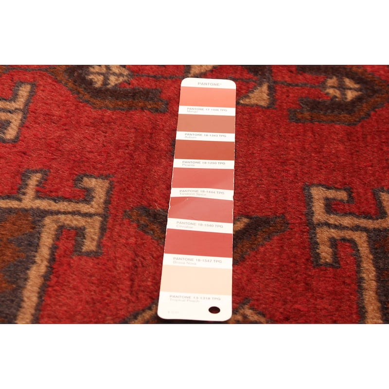 ECARPETGALLERY Hand-knotted Baluch Red Wool Rug - 3'5 x 6'0