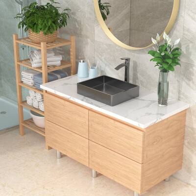 19x15 in. Bathroom Vessel Sink Vanity Wash Basin in Stainless Steel