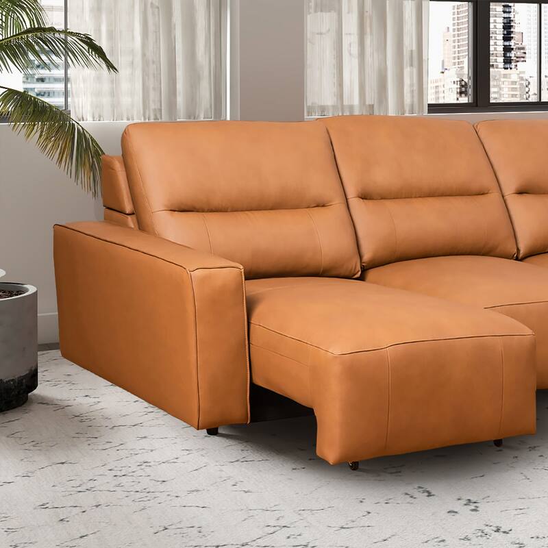 Cressida Triple Power Multi-Functional Genuine Leather Sofa