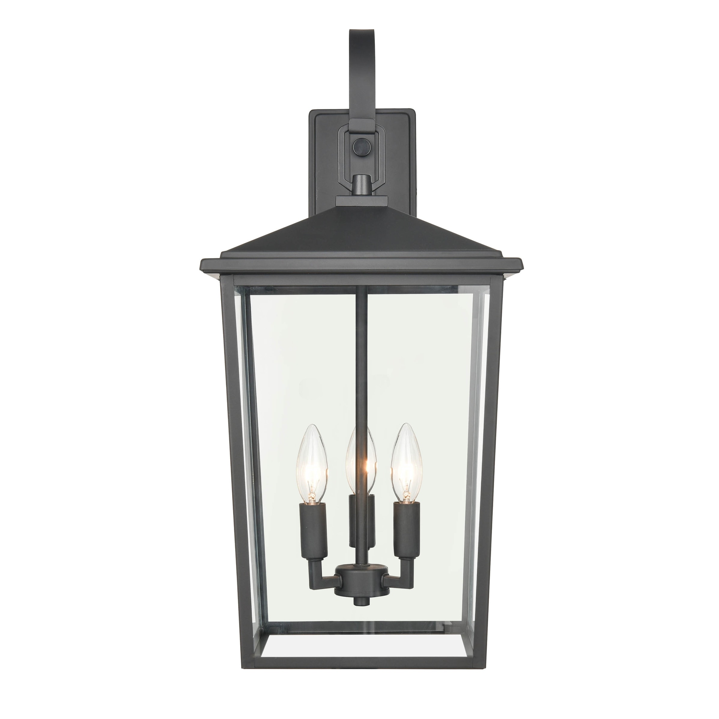 Hyannis Two Light Wall Lantern in Textured Black