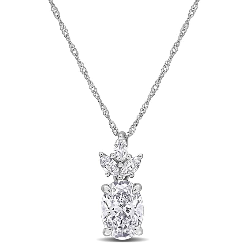 1 2/5ct TW Lab-Grown Diamond Necklace in 14k White Gold