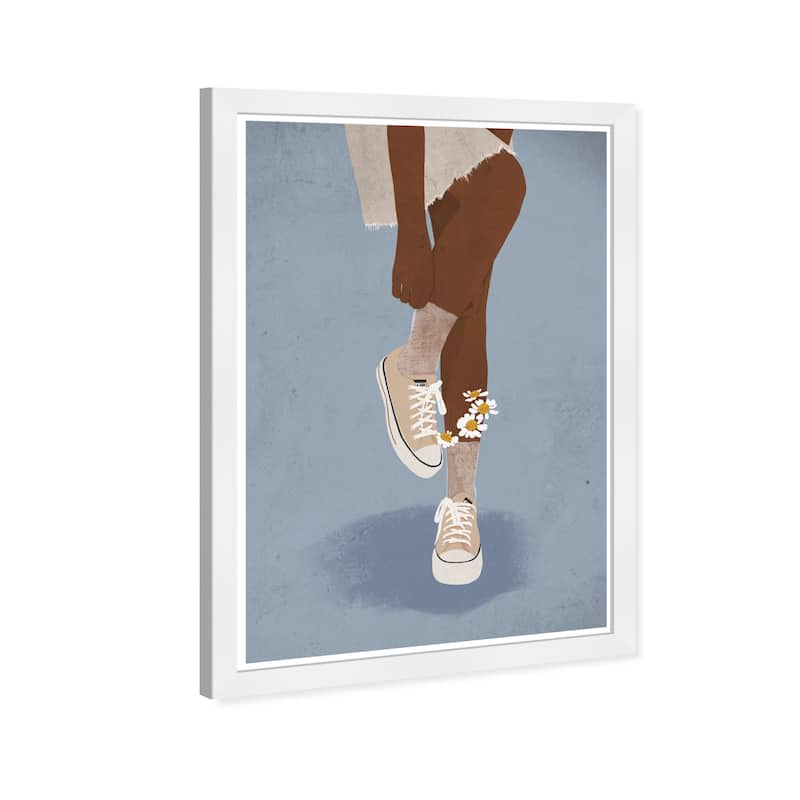 Wynwood Studio Prints Fashion and Glam Was in the garden Blue and Modern & Contemporary Wall Art Canvas Print