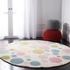 preview thumbnail 7 of 74, SAFAVIEH Handmade Soho Steina Dots N.Z. Wool Rug 6' x 6' Round - Ivory/Multi