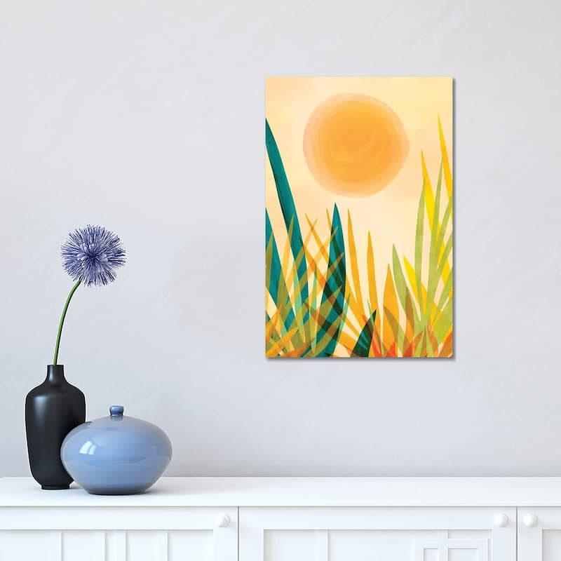 iCanvas "Golden Garden" by Modern Tropical Canvas Print - 18x12x1.5