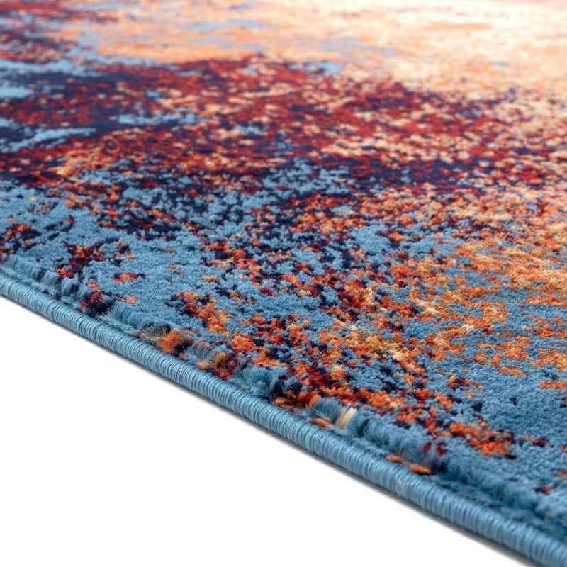 Luxe Weavers Modern Splatter Abstract Area Rug