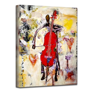 'In the Groove' Abstract Wrapped Canvas Wall Art