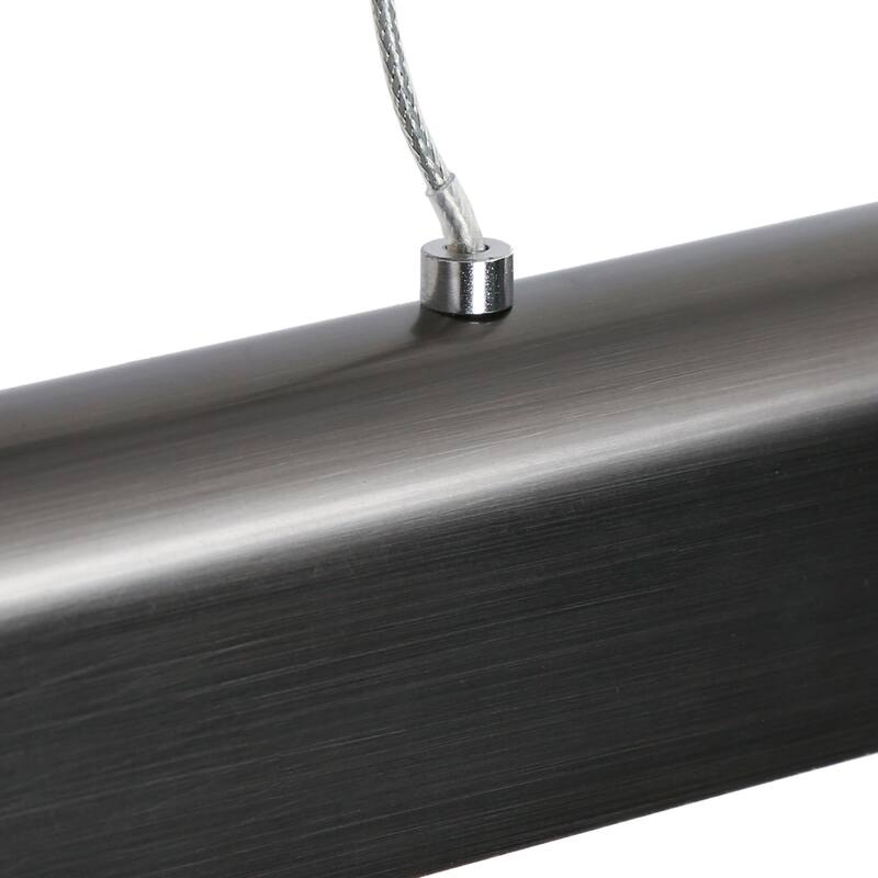 Modern LED 3-Light Black Linear Island Chandelier for Kitchen Island Dining Room - W40.5" x H63" Max