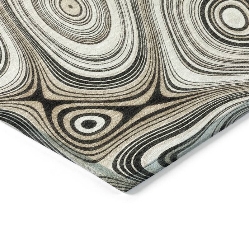 HomeRoots Geometric Transitional Rectangle Outdoor Rug