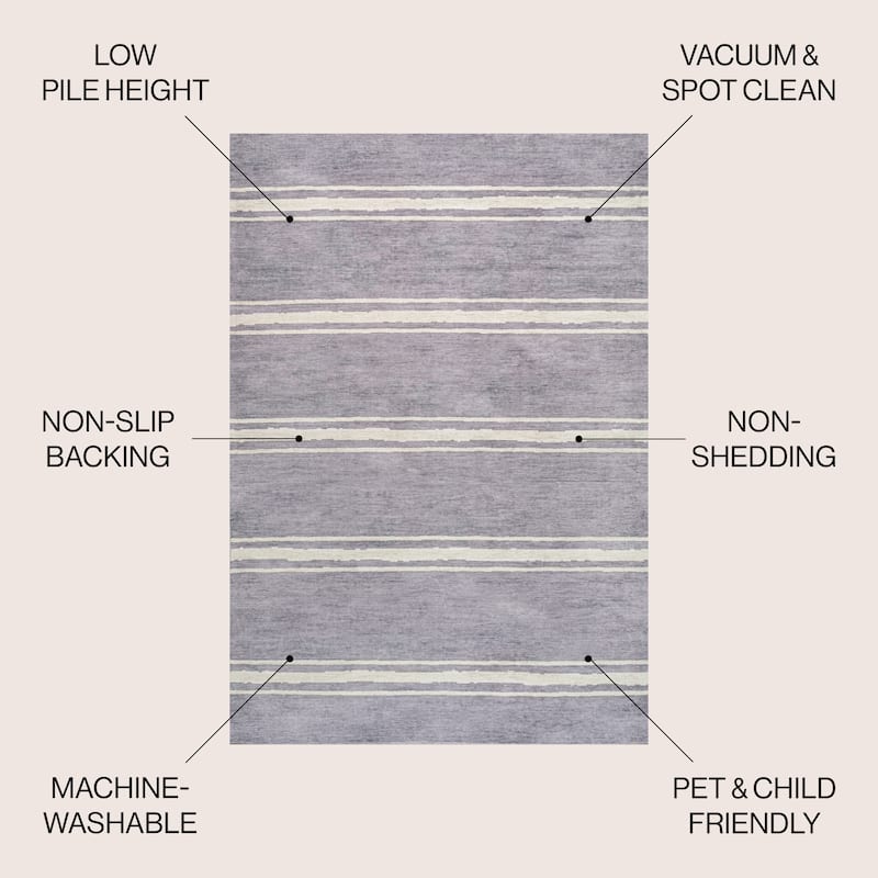 JONATHAN Y Vichy Bohemian Medallion Textured Weave Machine Washable Area Rug